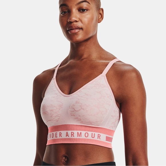 UNDER ARMOUR Women's Seamless Light Support Sports Bra - Light Pink - Picture 1 of 4